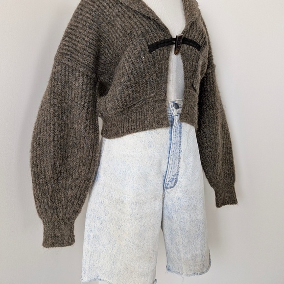 80s Stone Washed Denim Shorts Cut Offs High Rise Bleached Vintage Bermuda - Picture 7 of 12